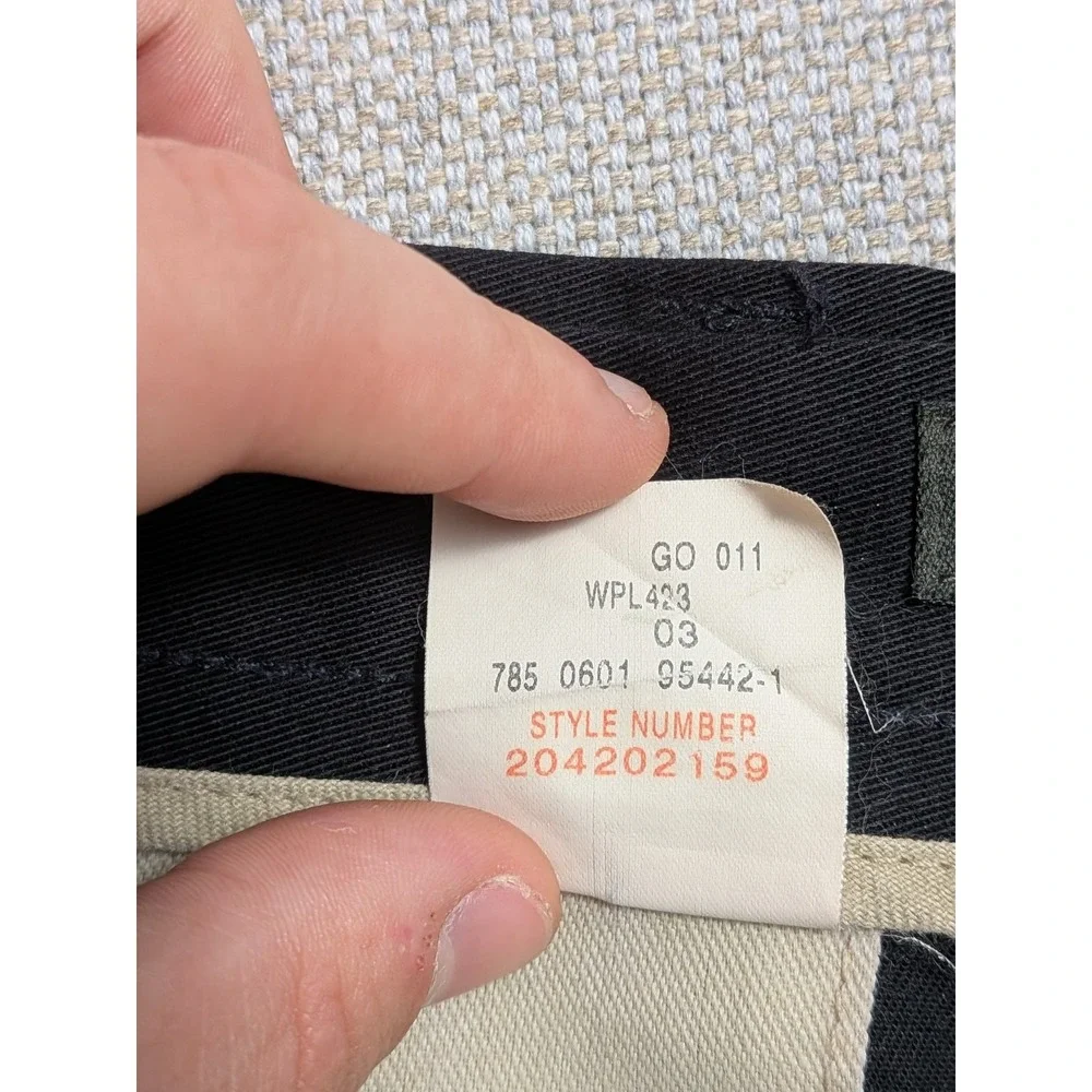 VTG Dockers Men's Black 34X30 Pleated Cotton Chino Dress Pants